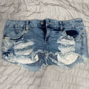 Ripped Demin Shorts NWOT
